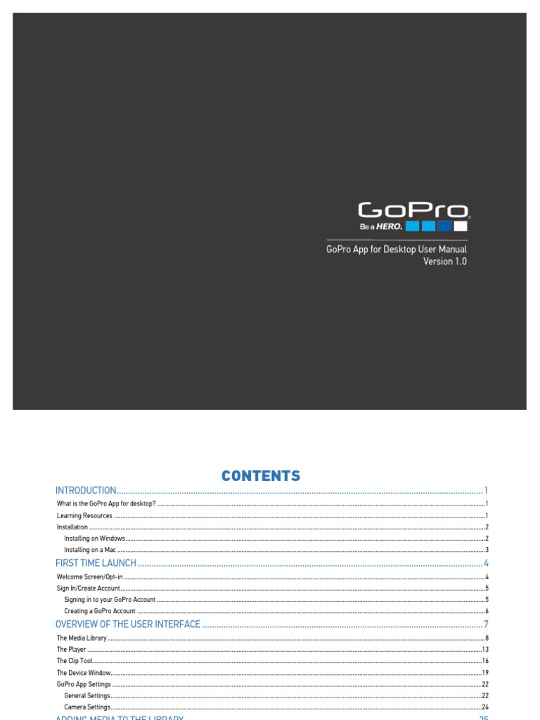 Gopro Studio 2.0: Gopro App For Desktop User Manual | PDF | Icon ...