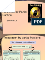 Lesson 1.4 - Integration by Partial Fraction