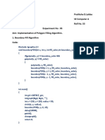 Pratiksha D.Laldas SE Computer A Roll No. 53 Exiperiment No: 05 Aim: Implementation of Polygon Filling Algorithm. 1. Boundary-Fill Algorithm Code