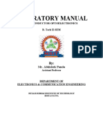 Semiconductor Optoelectronics Laboratory Manual