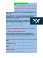 Deterioro ambiental: causas y consecuencias