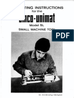Emco Unimat SL and DB Manual (English)