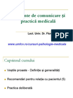 PsyMed - Curs 9 - Comunicare Medicala