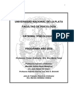 Programa de Psicología I PDF
