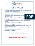Gym Rules: Please Be Safe and Have Fun!