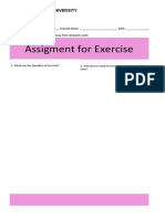 Assigment For Exercise: Centro Escolar University