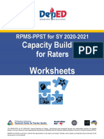 RPMS-PPST SY 2020-2021 Capacity Building For Raters - Worksheets With COT