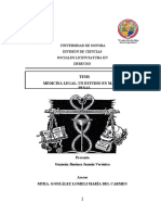 Tesis Medicina Legal. Un Estudio en Materia Penal