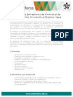 Variables Estructuras Control Programacion Orientada Objetos Java PDF
