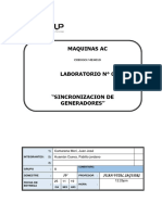 Sincronización de generadores