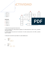 Crucinúmeros y problemas matemáticos para resolver