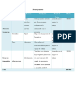 Presupuesto Investigacion