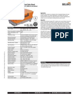 Belimo PRBUP-MFT-T-250 | PDF | Power Supply | Electric Motor  Belimo Prbup 3 T Wiring Diagram    Scribd