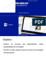 Formatação de documentos no Word