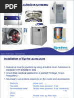 Installation - operation - maintenance autoclave