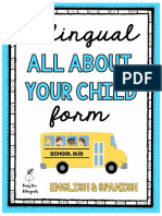 Bilingual All About Your Child Form Backto School