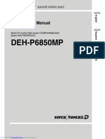 DEH-P6850MP: Operation Manual