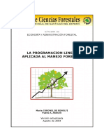 La programación lineal aplicada al manejo forestal