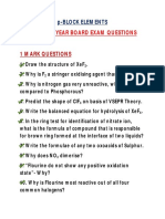 P-BLOCK EXAM QUESTIONS