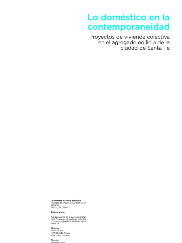 Vivienda Colectiva en Santa Fe: Propuestas Urbanas | PDF | Sociedad ...