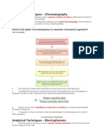 Analytical Techniques - Chromatography: How To Use Paper Chromatography To Separate Chlorophyll Pigments?