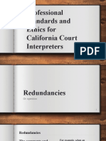 Professional Standards and Ethics For California Court Interpreters
