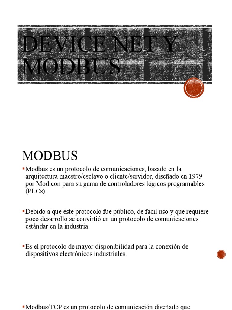 Devicenet y Modbus | PDF | Protocolos de comunicaciones | Red de ...