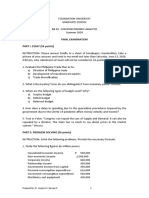 Final Examination PART I. ESSAY (50 Points) : 1 Prepared By: Dr. Gregorio E. Baccay III