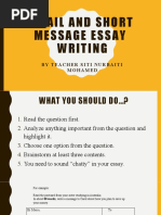 Form 3 English Writing Exercises | PDF