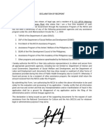 Declaration of Recipient PDF