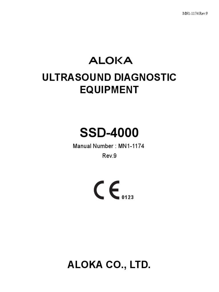 Aloka Ssd 4000 User Manual Technology Engineering Electronics