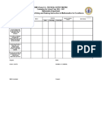 SMEA Forms: Mathematics Department Outputs and Accomplishments