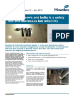 Reusing Screws and Bolts Is A Safety Risk and Decreases Fan Reliability