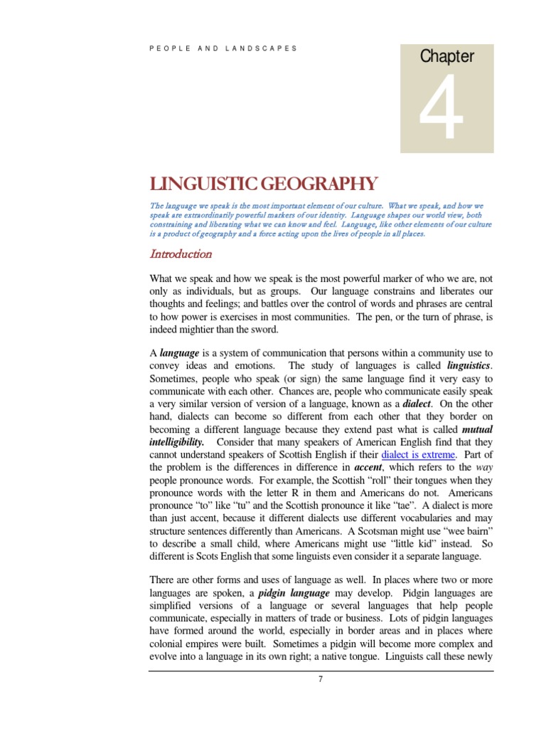 Linguistic Geography Draft1 PDF PDF French Language English Language