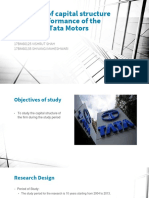 Influence of Capital Structure On The Performance of The Company-Tata Motors