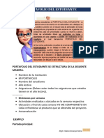 Portafolio Del Estudiante - Formato - Estructura PDF