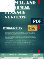 Formal vs Informal Finance Systems