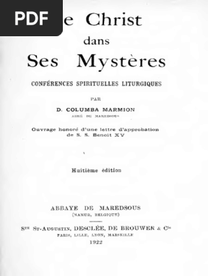 Marmion Le Christ Dans Ses Mysteres Pdf Paul L Apotre Jesus