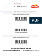 Imagica Entry Codes: Tickets: 3 Back To College (Regular) Back2 College (Regular) Note: Please Scan Each Ticket