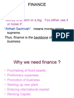 Sources of Finance