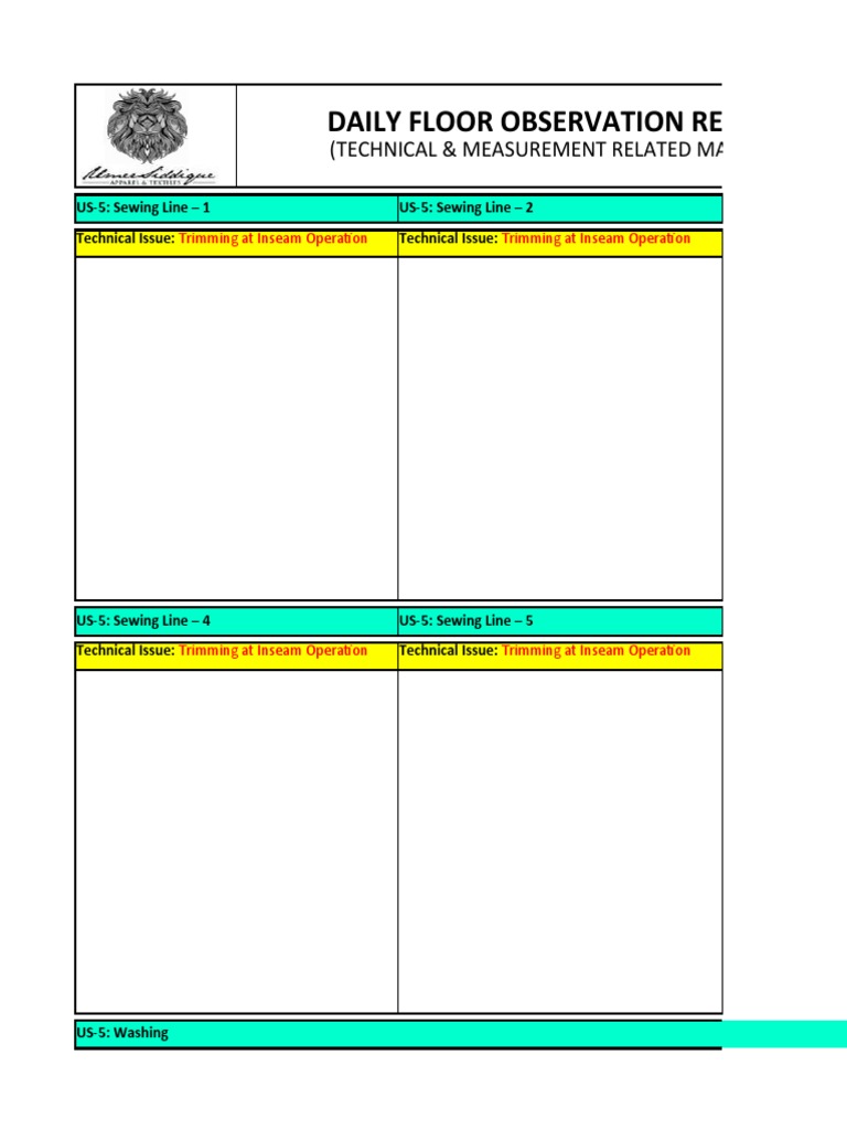 Daily Floor Observation Report | PDF