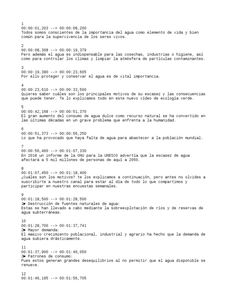 ESCASEZ DE AGUA en El Mundo ? 8 Causas y Sus Consecuencias - SRT | PDF ...