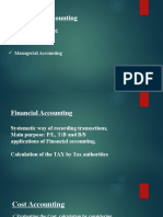 Branches of Accounting: Financial Accounting Cost Accounting Managerial Accounting