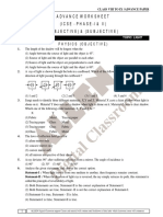 Digital Classroom: Advance Worksheet (Icse - Phase-I & Ii) (Objective) & (Subjective)