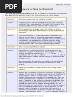 Javanotes 5.1.2, Answers For Quiz On Chapter 8