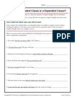 Dependent or Independent Clause PDF