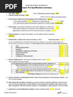 Project Pre-Qualification Summary: Qualified Country List at