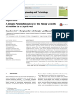 Nuclear Engineering and Technology: A Simple Parameterization For The Rising Velocity of Bubbles in A Liquid Pool