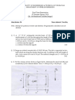 CE 309 Reinforced Concrete Design I Final 6th SEM