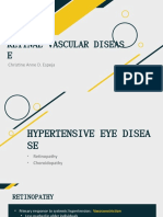Retinal Vascular Diseas E: Christine Anne D. Espeja